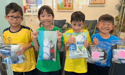 Stamford American School elementary students donate items for charity